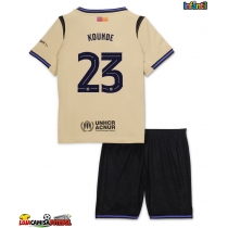 Camisa de Futebol Barcelona Jules Kounde #23 Equipamento Secundário Infantil 2025-26 Manga Curta (+ Calças curtas)